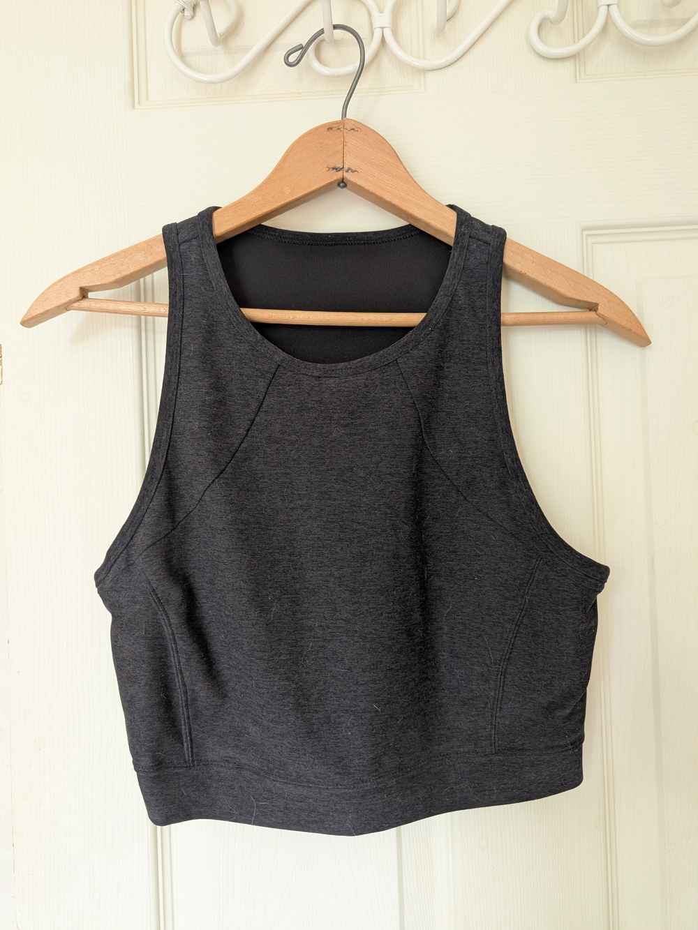 JoyLab Longline Sports Bra Charcoal Black Crop Tank Top Large